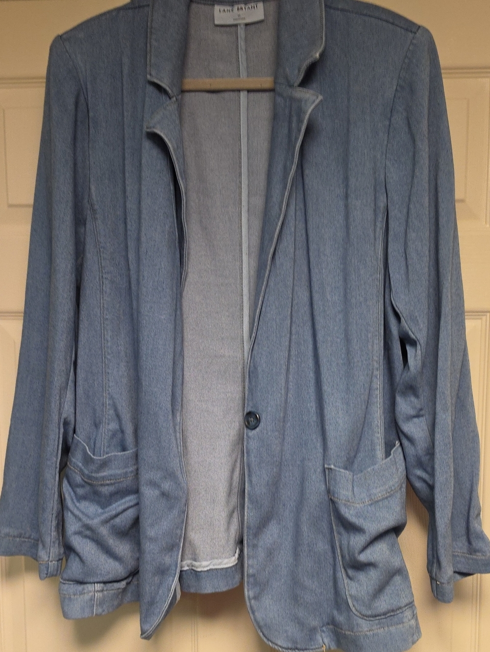 Lane Bryant Light Wash Denim Shirt Jacket